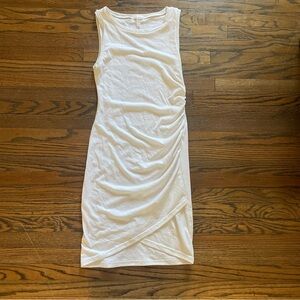 Leith White Ruched Sheath Mini Dress